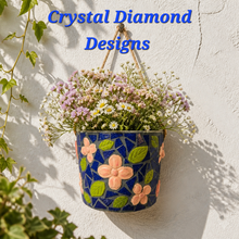 Load image into Gallery viewer, 1/2 Wall Flower Pot Planter Handmade Tiles & Glass Tiles Mosaic Planter F261