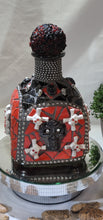 Load image into Gallery viewer, Black and Red Skull Mosaic Bottle - W221