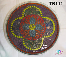 Load image into Gallery viewer, Pretty in Colors Mosaic Tray Handmade Mosaic Great for your home TR111