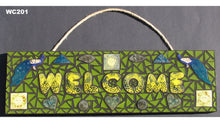 Load image into Gallery viewer, Peacock Welcome Mosaic Handmade House Sign - WC201