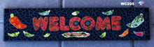 Load image into Gallery viewer, HOT Peppers Welcome Mosaic Handmade House Sign - WC205