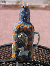 Load image into Gallery viewer, Mosaic Bottle with Paisley Designs Handmade Mosaic W201