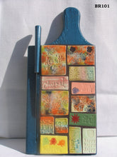 Load image into Gallery viewer, Recycled Bread/cheese Board made into a Mosaic Piece BR101