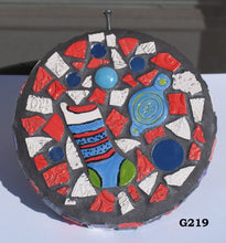 Load image into Gallery viewer, Christmas Circle Mosaic Handmade Gazing Ball G219