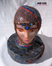 Load image into Gallery viewer, Snake-Lady-Mosaic-Art-Head-Sculpture-One-of-a-Kind HE100