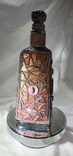 Load image into Gallery viewer, Mosaic Burgundy Bottle would be Beautiful in your Home or bar - W222
