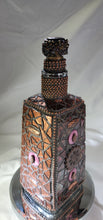 Load image into Gallery viewer, Mosaic Burgundy Bottle would be Beautiful in your Home or bar - W222
