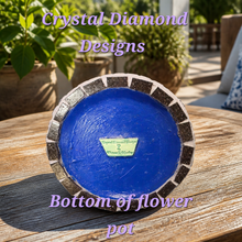 Load image into Gallery viewer, Flower Pot Planter Handmade Tiles , Jewelry &amp; Glass Tiles Mosaic Planter F258
