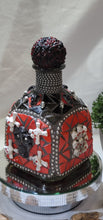 Load image into Gallery viewer, Black and Red Skull Mosaic Bottle - W221
