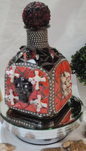 Load and play video in Gallery viewer, Black and Red Skull Mosaic Bottle - W221
