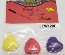 Load image into Gallery viewer, 3 Heart Beads Assorted  J120
