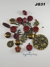 Load image into Gallery viewer, Burgundy gold mix Assorted beads Mixed  JG31

