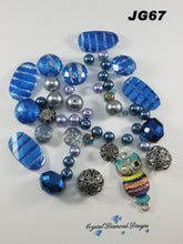 Load image into Gallery viewer, Midnight Blue Hoot _ Assorted beads Mixed JG67
