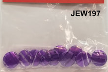 Load image into Gallery viewer, 10 Purple  Beads Assorted J197
