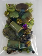 Load image into Gallery viewer, Forest Green Delight Mixed Assorted beads Mixed JG48
