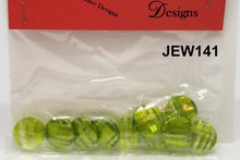 Load image into Gallery viewer, 10 Green Beads Assorted fo J141
