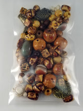 Load image into Gallery viewer, Beautiful Wood Bead &amp; Metal Assorted beads JG24
