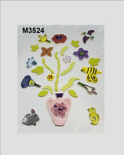 Load image into Gallery viewer, Mix of Flower in a  BOUQUET - Handmade Ceramic Tiles M3524
