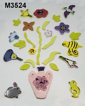 Load image into Gallery viewer, Mix of Flower in a  BOUQUET - Handmade Ceramic Tiles M3524
