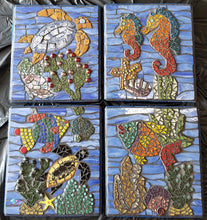 Load image into Gallery viewer, Fish Wall Art ( 4 Panel wall Art for your Wall by your Swimming Pool) PL113
