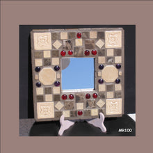 Load image into Gallery viewer, Beautiful Brown Handmade Mosaic Wall Mirror MR100
