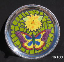 Load image into Gallery viewer, Silver Mosaic Handmade Tray Great for your Home TR100
