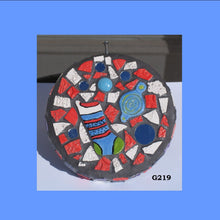 Load image into Gallery viewer, Christmas Circle Mosaic Handmade Gazing Ball G219
