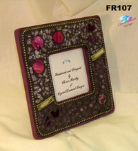 Load image into Gallery viewer, Purple Beauty Tempered Glass Handmade Mosaic Picture Frame - FR107
