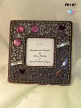 Load image into Gallery viewer, Purple Beauty Tempered Glass Handmade Mosaic Picture Frame - FR107
