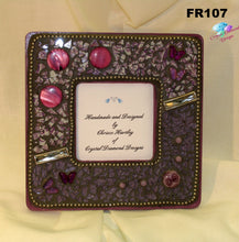 Load image into Gallery viewer, Purple Beauty Tempered Glass Handmade Mosaic Picture Frame - FR107

